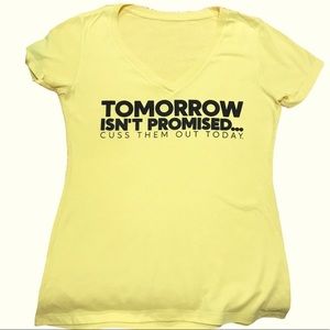 Vneck funny print t shirt